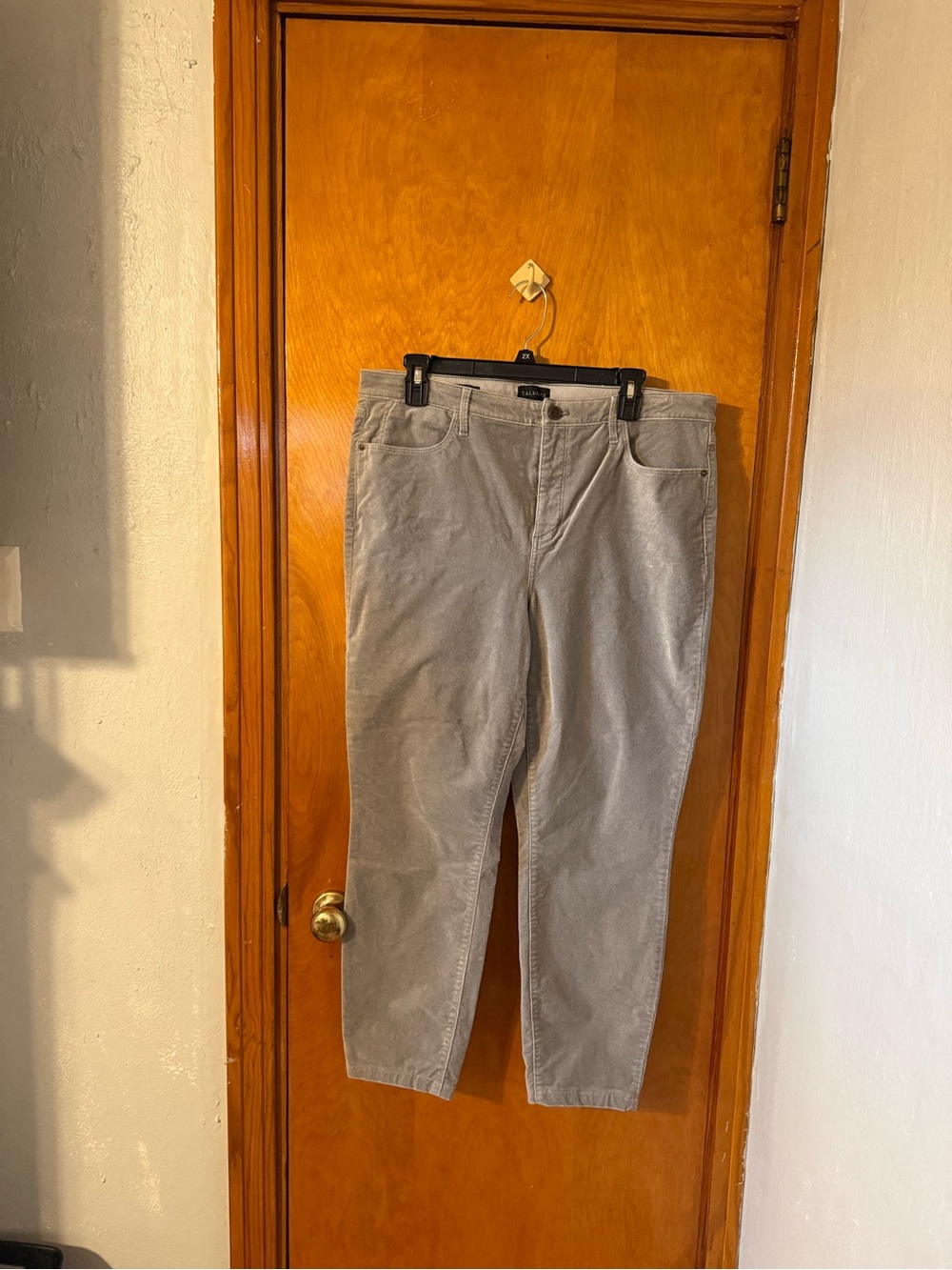 Talbots Light Gray with Silver Flecks Corduroy Pants